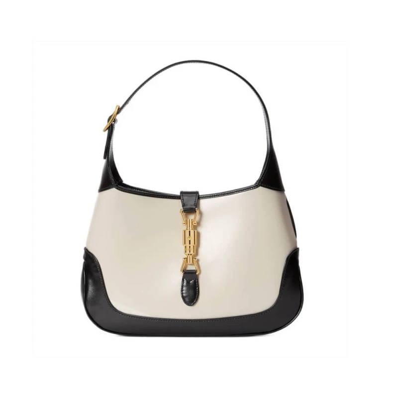 Cotton li Gucci Jackie 1961 Small Shoulder Bag in White Leather