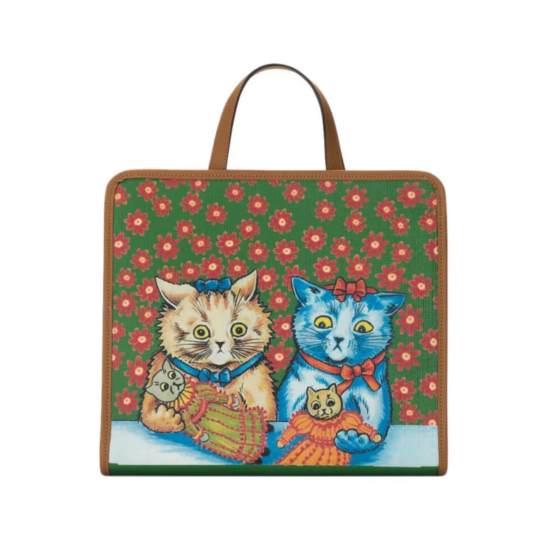 Gucci Kitten Print Tote Bag