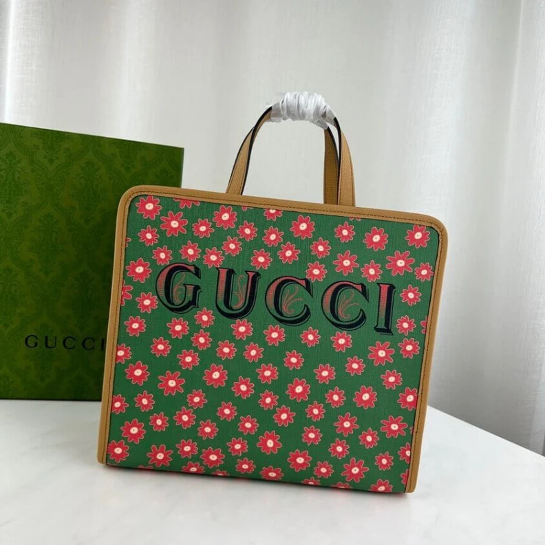 Replica bags lv Gucci Kitten Print Tote Bag