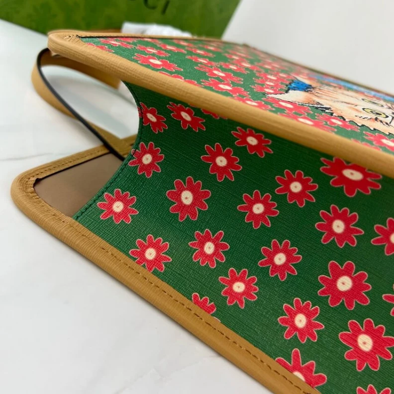 Replica bags lv Gucci Kitten Print Tote Bag
