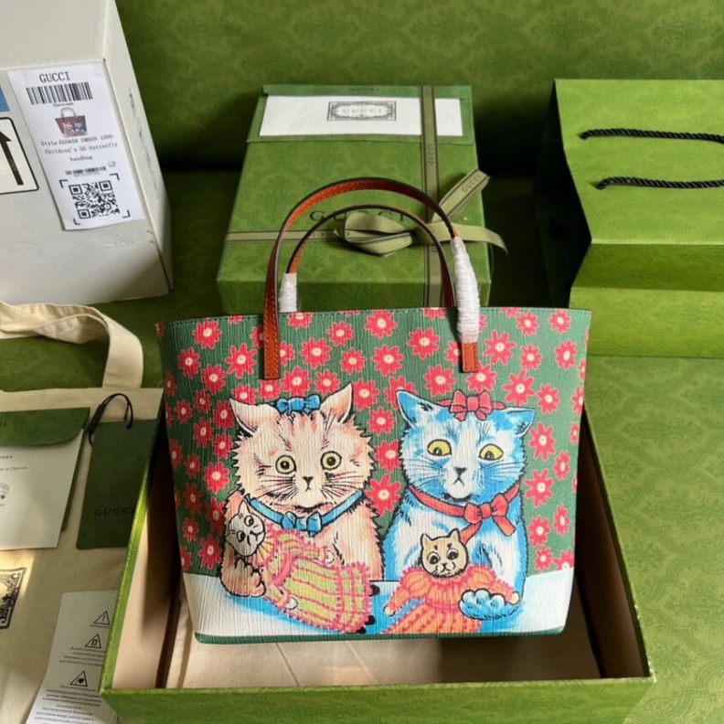 Hypoaller Gucci Kitten Print Tote Bag