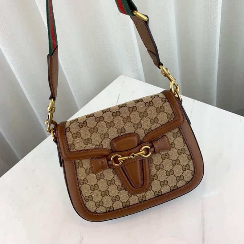 Louis vuitton locations Flap clos Gucci Lady Web Original GG Medium Shoulder Bag Brown