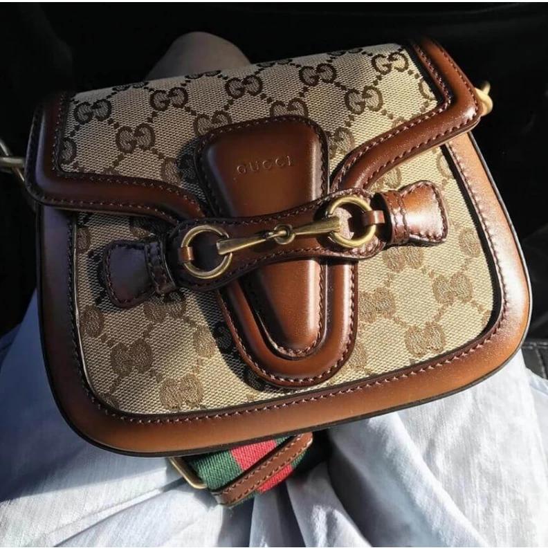 Kitlife ru Polished Gucci Lady Web Original GG Small Shoulder Bag Brown