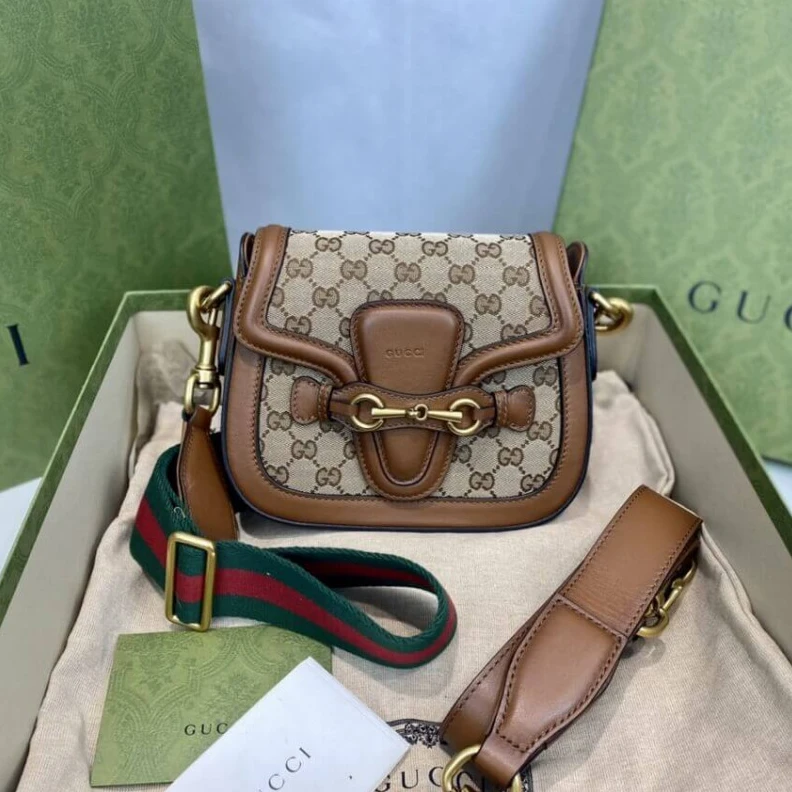 Kitlife ru Polished Gucci Lady Web Original GG Small Shoulder Bag Brown