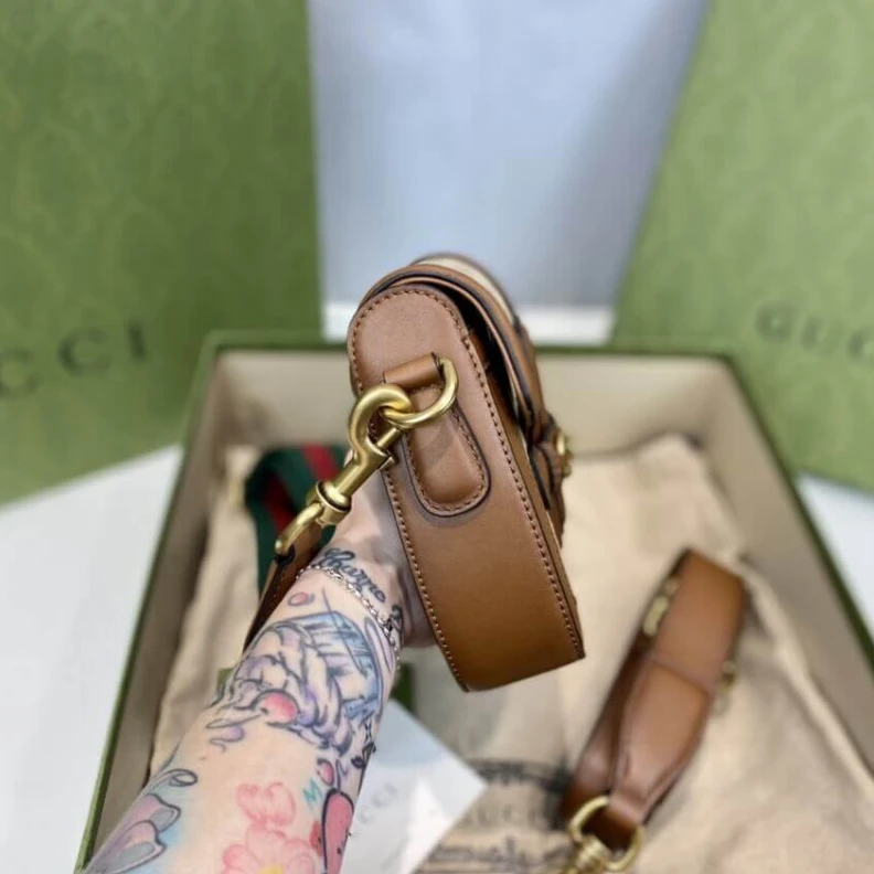Kitlife ru Polished Gucci Lady Web Original GG Small Shoulder Bag Brown