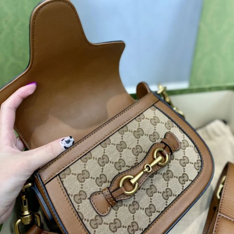 Kitlife ru Polished Gucci Lady Web Original GG Small Shoulder Bag Brown