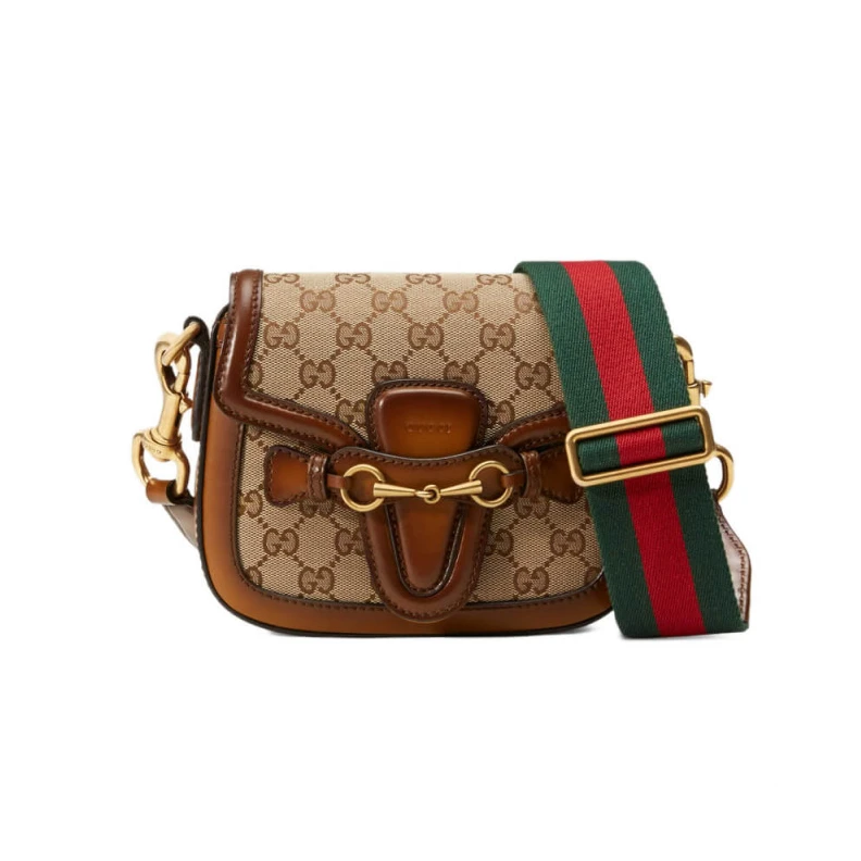 Polished Gucci Lady Web Original GG Small Shoulder Bag Brown