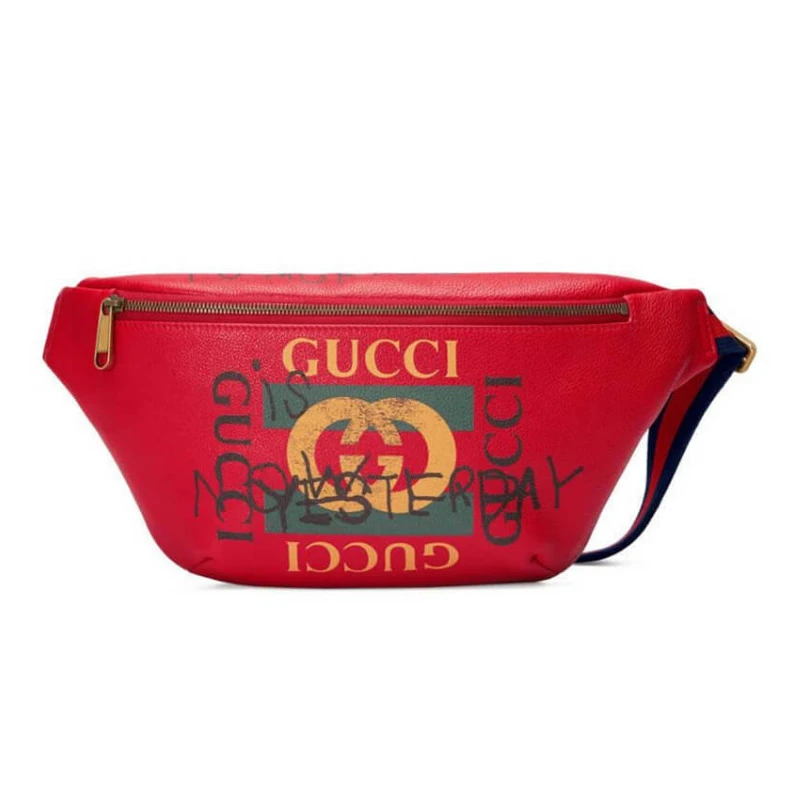 Cotton li Gucci Leather Coco Capitan Vintage Logo Belt Bag Red