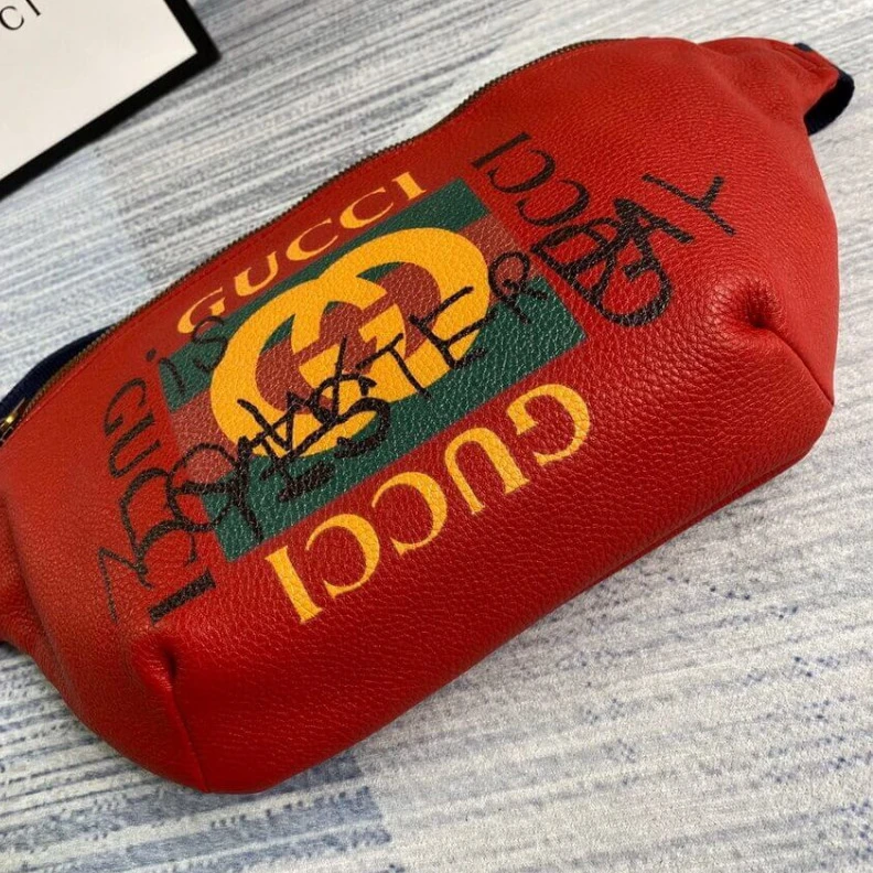 Kitlife ru Cotton li Gucci Leather Coco Capitan Vintage Logo Belt Bag Red