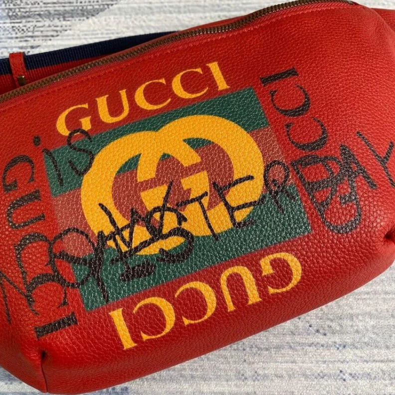 Kitlife ru Cotton li Gucci Leather Coco Capitan Vintage Logo Belt Bag Red
