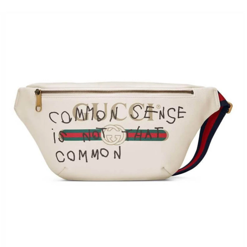 Gucci Coc Gucci Leather Coco Capitan Vintage Logo Belt Bag White