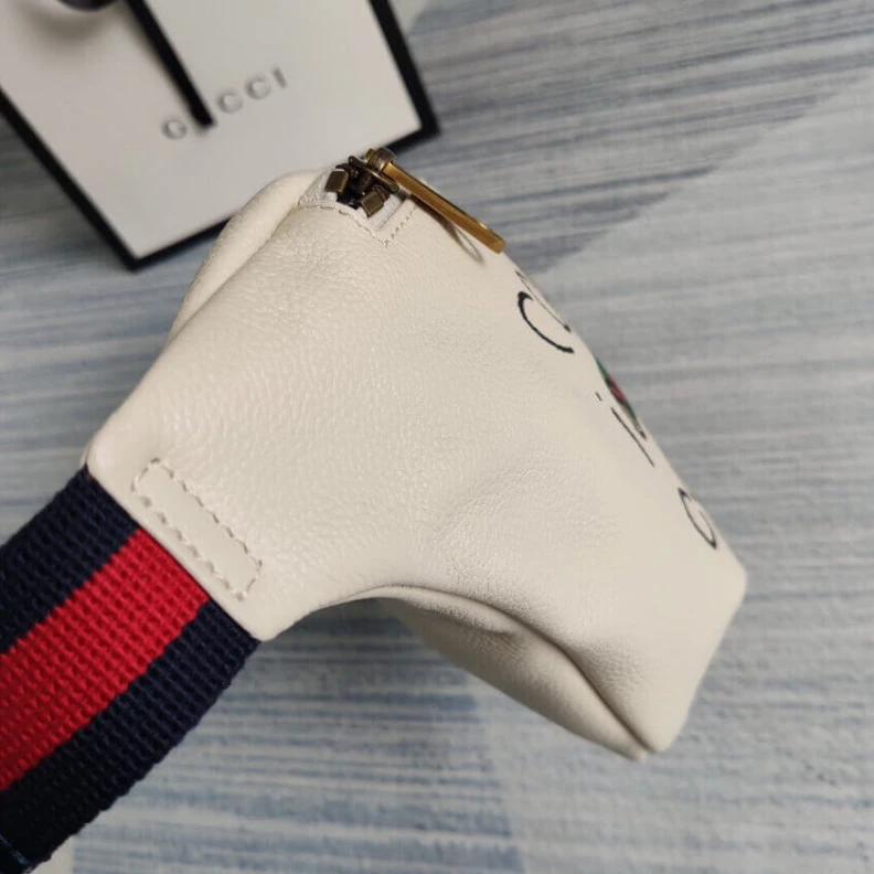 Top lv Gucci Coc Gucci Leather Coco Capitan Vintage Logo Belt Bag White