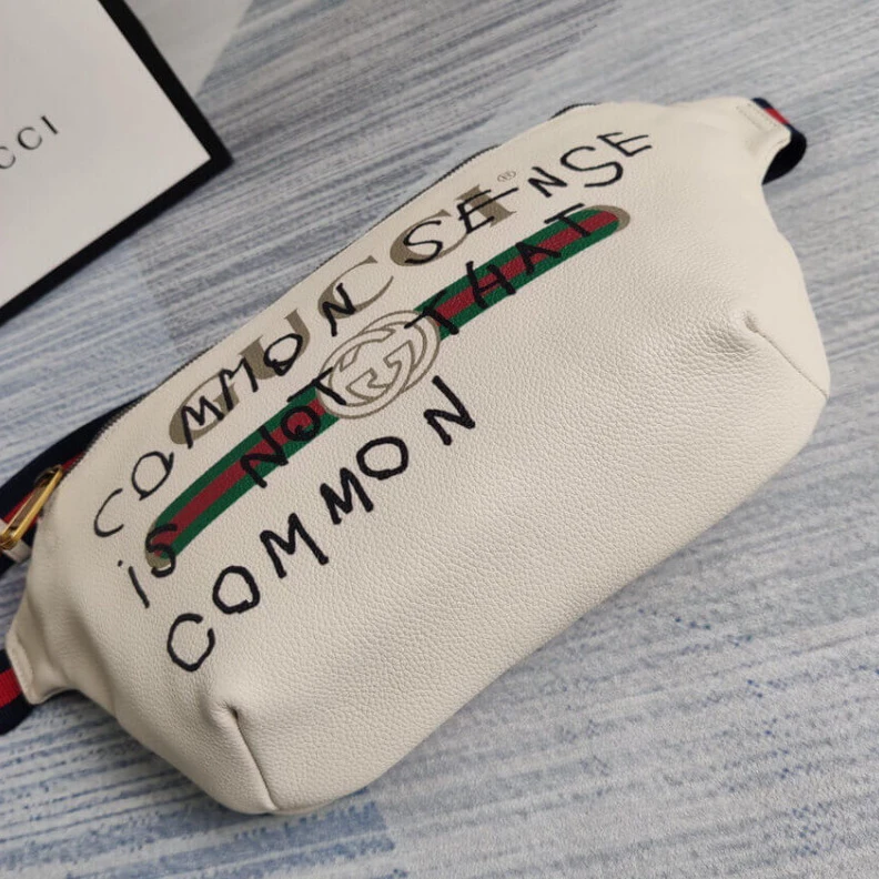 Top lv Gucci Coc Gucci Leather Coco Capitan Vintage Logo Belt Bag White