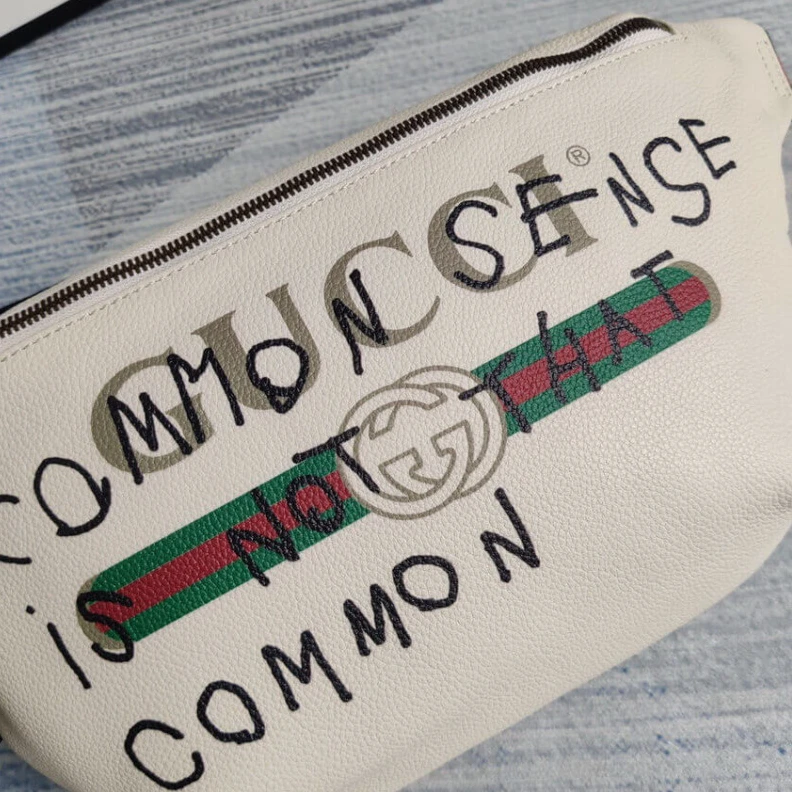 Top lv Gucci Coc Gucci Leather Coco Capitan Vintage Logo Belt Bag White