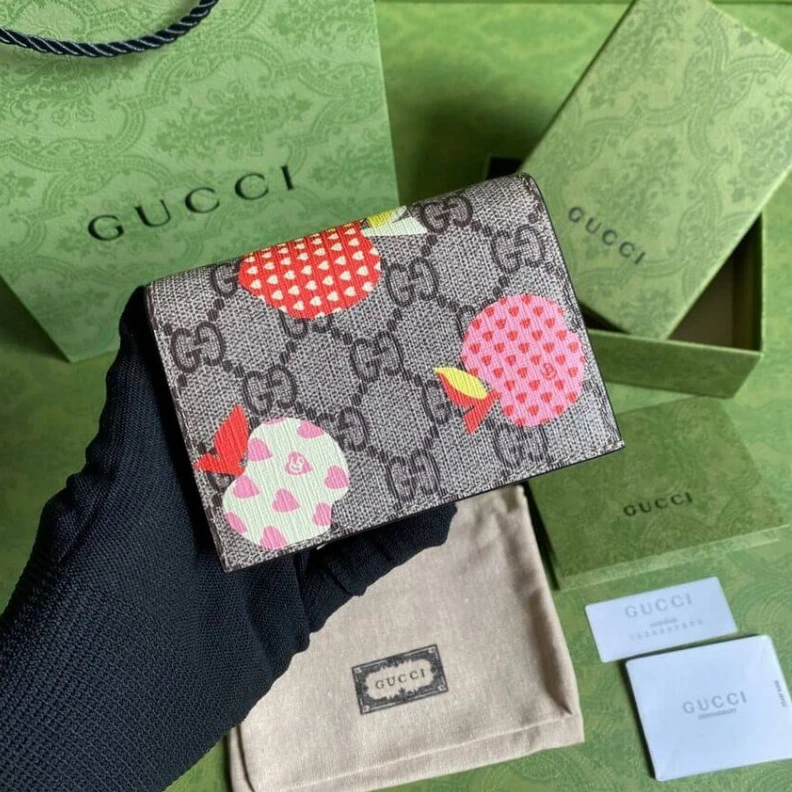 Kitlife ru 5 card sl Gucci Les Pommes Card Case Wallet