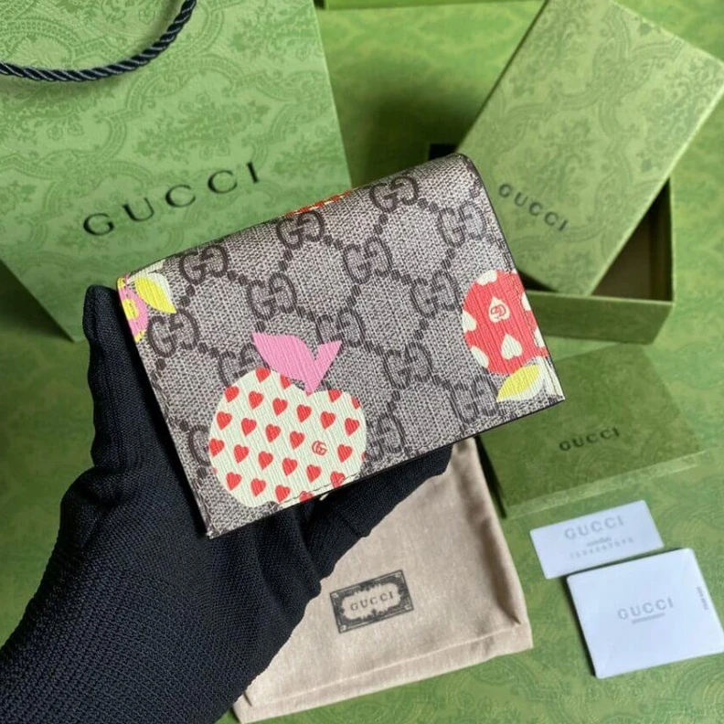 Kitlife ru 5 card sl Gucci Les Pommes Card Case Wallet