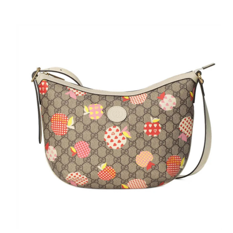 Goldtoned Gucci Les Pommes Ophidia Small Bag