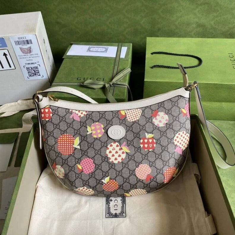 Replica bags lv Goldtoned Gucci Les Pommes Ophidia Small Bag