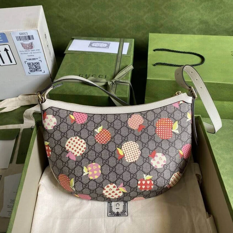 Replica bags lv Goldtoned Gucci Les Pommes Ophidia Small Bag