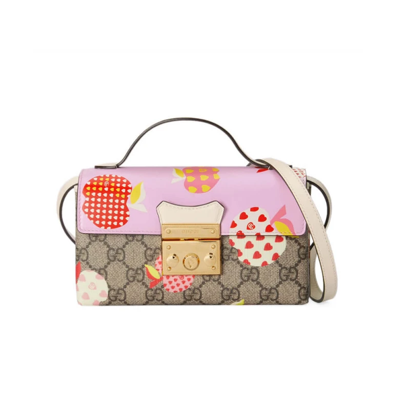 This item Gucci Les Pommes Padlock Mini Bag Pink