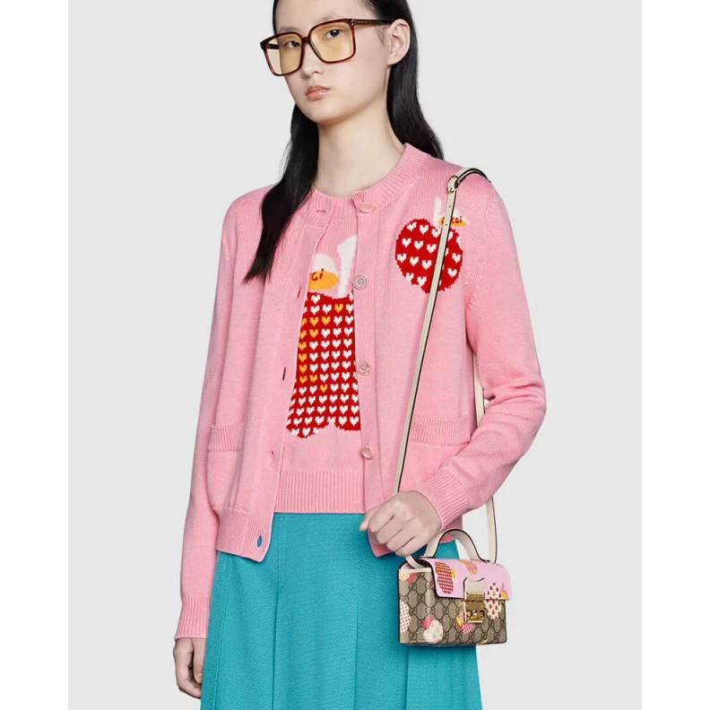 Kitlife This item Gucci Les Pommes Padlock Mini Bag Pink