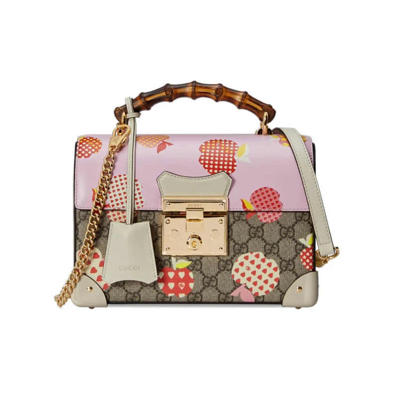 24 x 17 x Gucci Les Pommes Padlock Small Bag Pink
