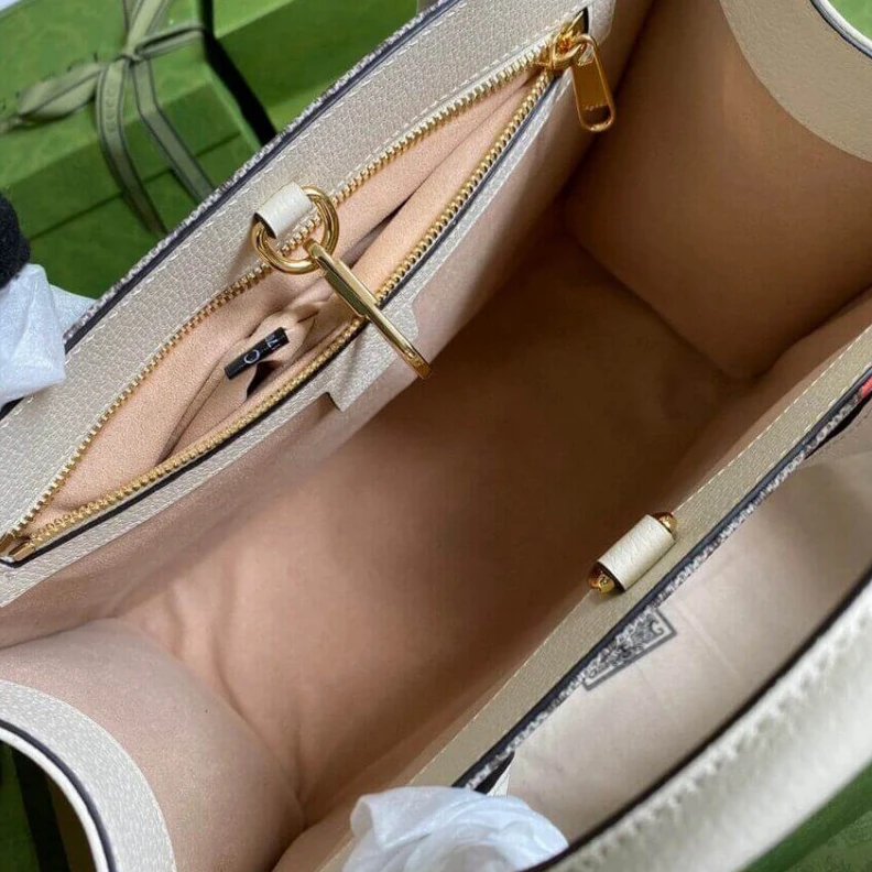 Replica bags lv Beige and Gucci Les Pommes Small Tote