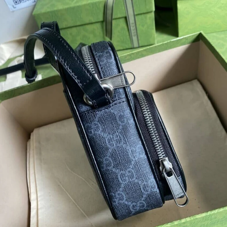 Kitlife 12 x 16 x Gucci Mini Bag with Interlocking G in Black GG Supreme