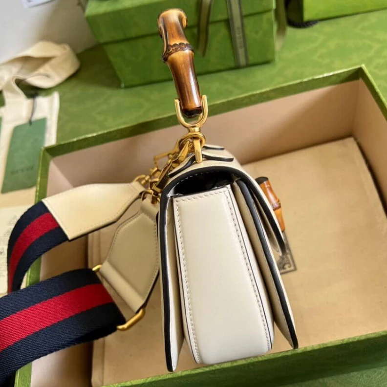 Kitlife ru Gucci Mini Top Handle Bag with Bamboo White
