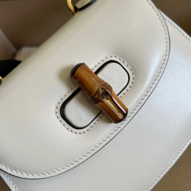Kitlife ru Gucci Mini Top Handle Bag with Bamboo White