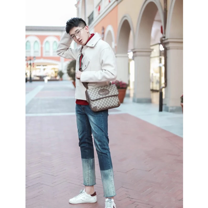 Kitlife Brown lea Gucci Neo Vintage Messenger Bag