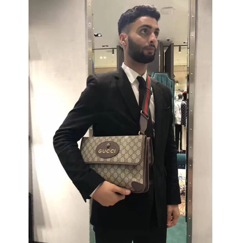 Kitlife Brown lea Gucci Neo Vintage Messenger Bag
