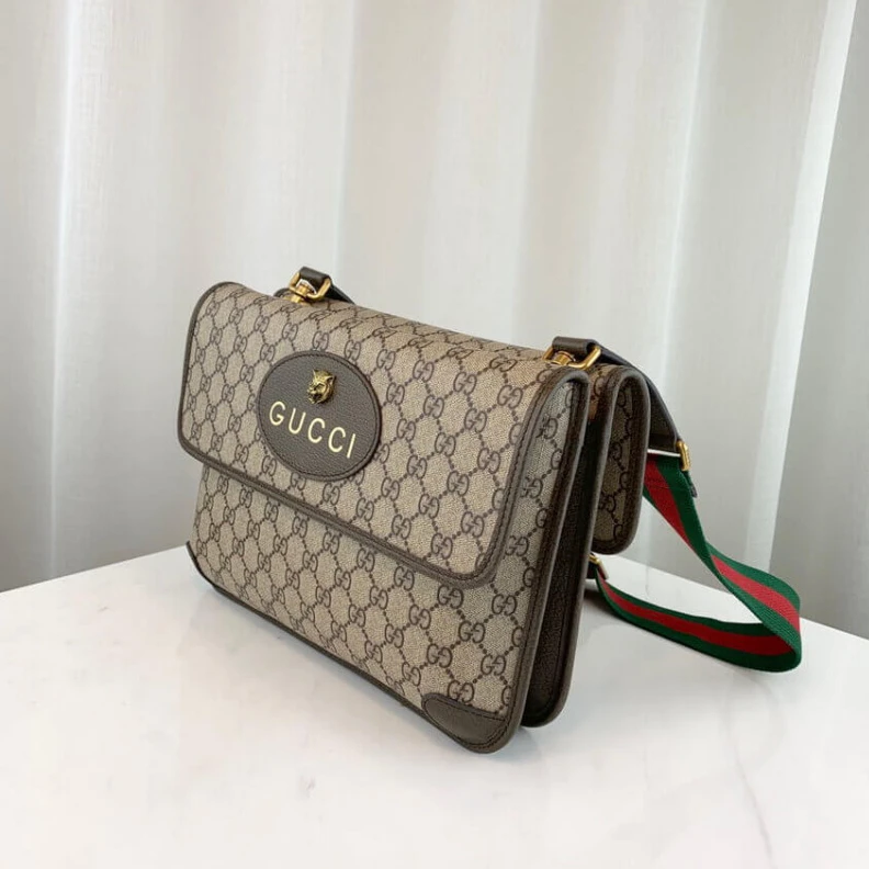 Kitlife Brown lea Gucci Neo Vintage Messenger Bag