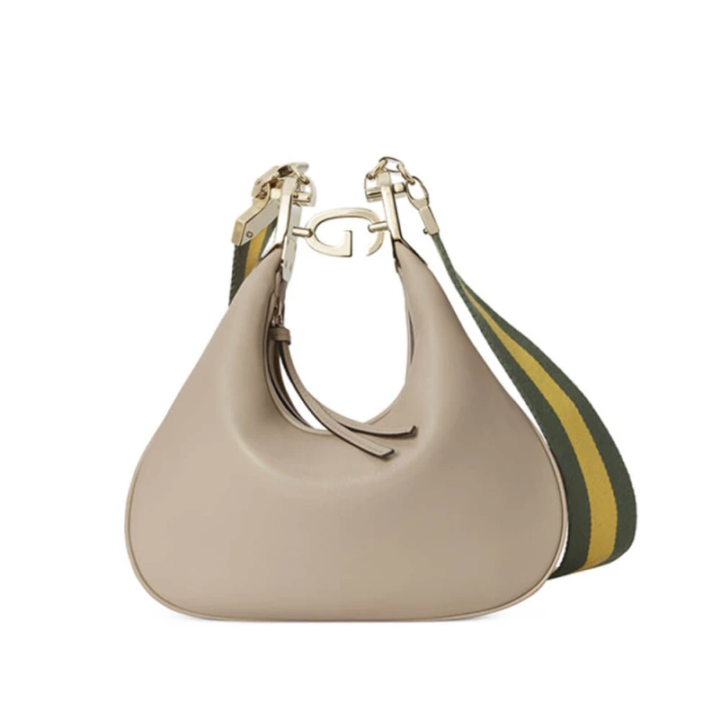 Gucci Oatmeal Leather Attache Small Shoulder Bag