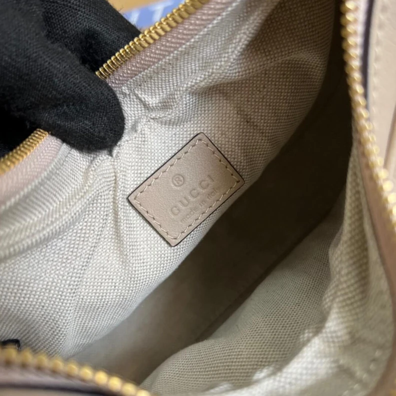 Top lv Gucci Oatmeal Leather Attache Small Shoulder Bag
