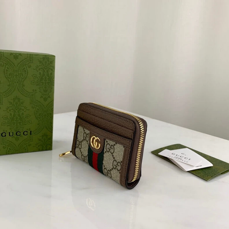 Louis vuitton locations Green and Gucci Ophidia GG Card Case Wallet