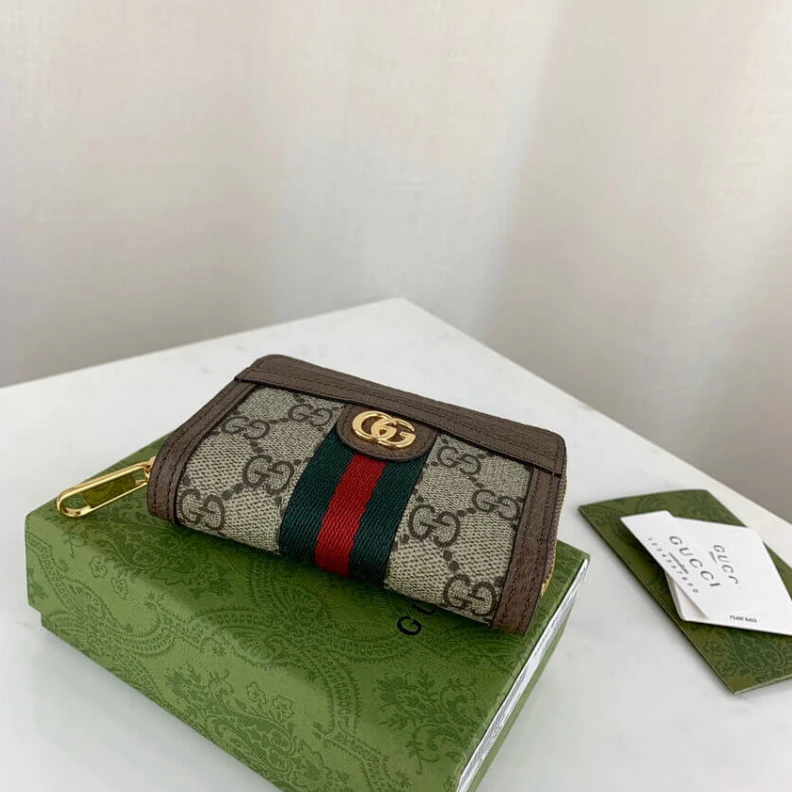 Louis vuitton locations Green and Gucci Ophidia GG Card Case Wallet