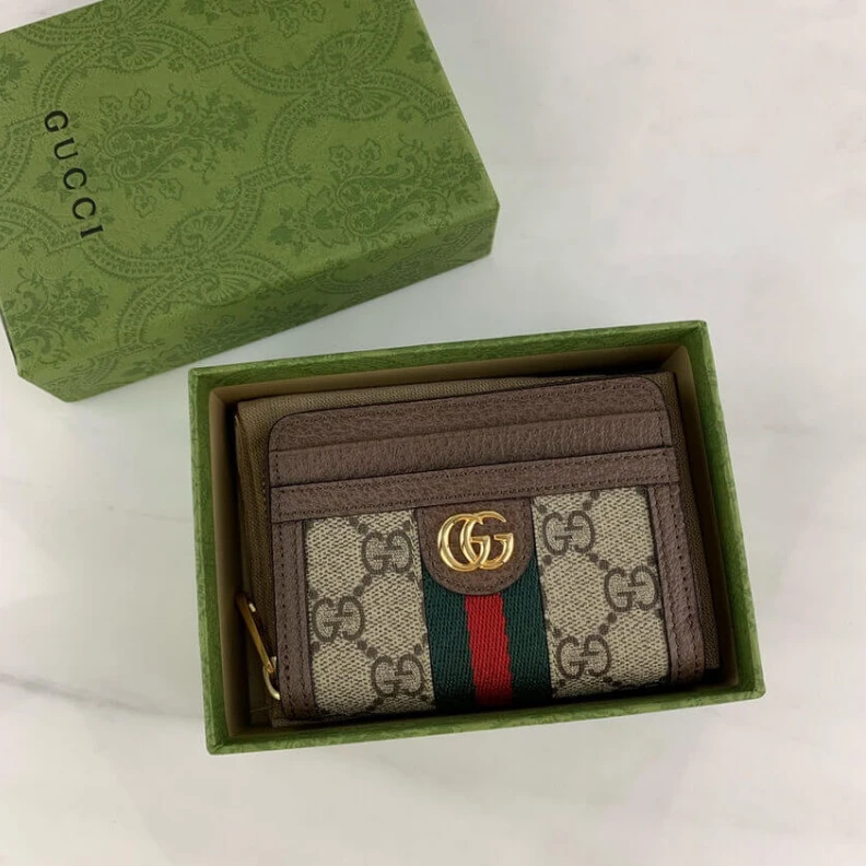 Louis vuitton locations Green and Gucci Ophidia GG Card Case Wallet