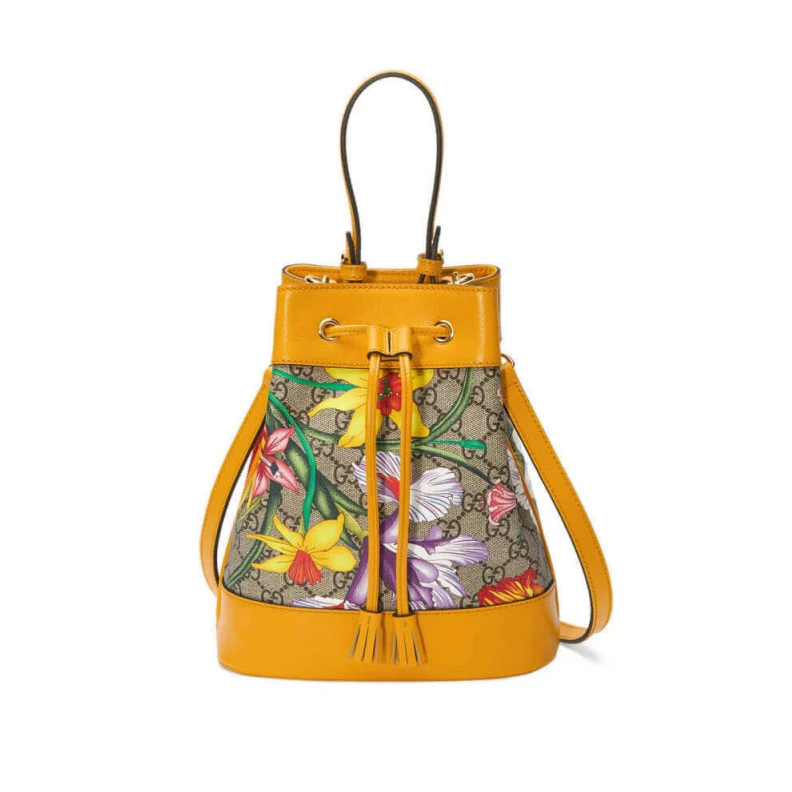 20.5 x 26 Gucci Ophidia GG Flora Small Bucket Bag