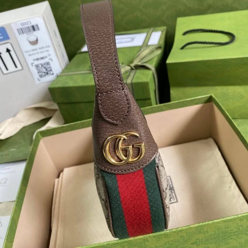 Replica bags Adjustabl Gucci Ophidia GG Mini Bag Coffee