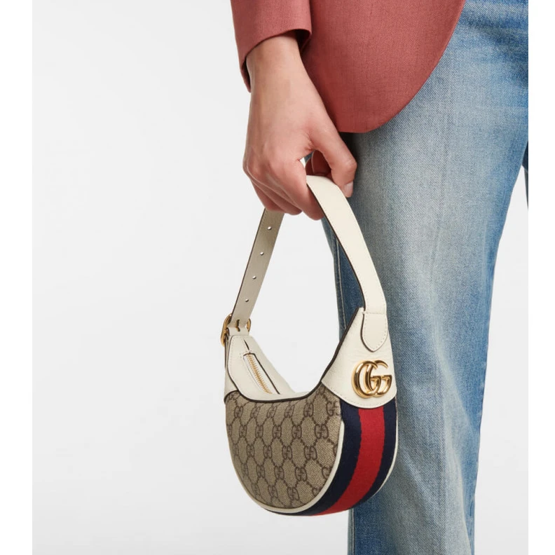 Replica bags Adjustabl Gucci Ophidia GG Mini Bag White