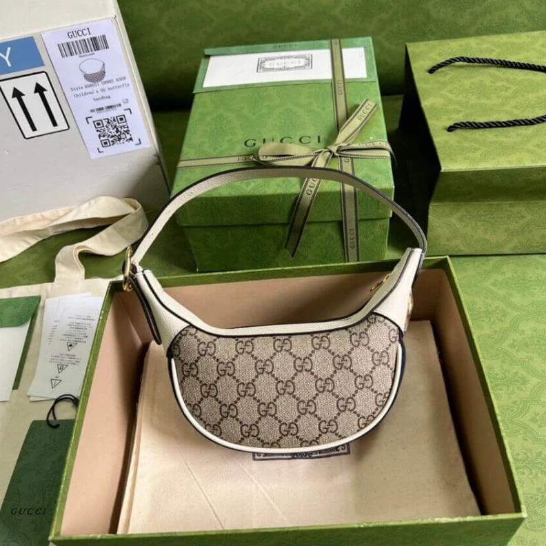 Replica bags Adjustabl Gucci Ophidia GG Mini Bag White