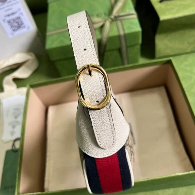 Replica bags Adjustabl Gucci Ophidia GG Mini Bag White
