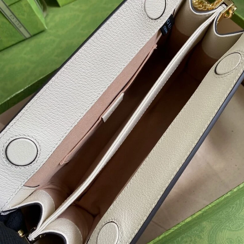 Replica bag Interior Gucci Ophidia GG Small Shoulder Bag White