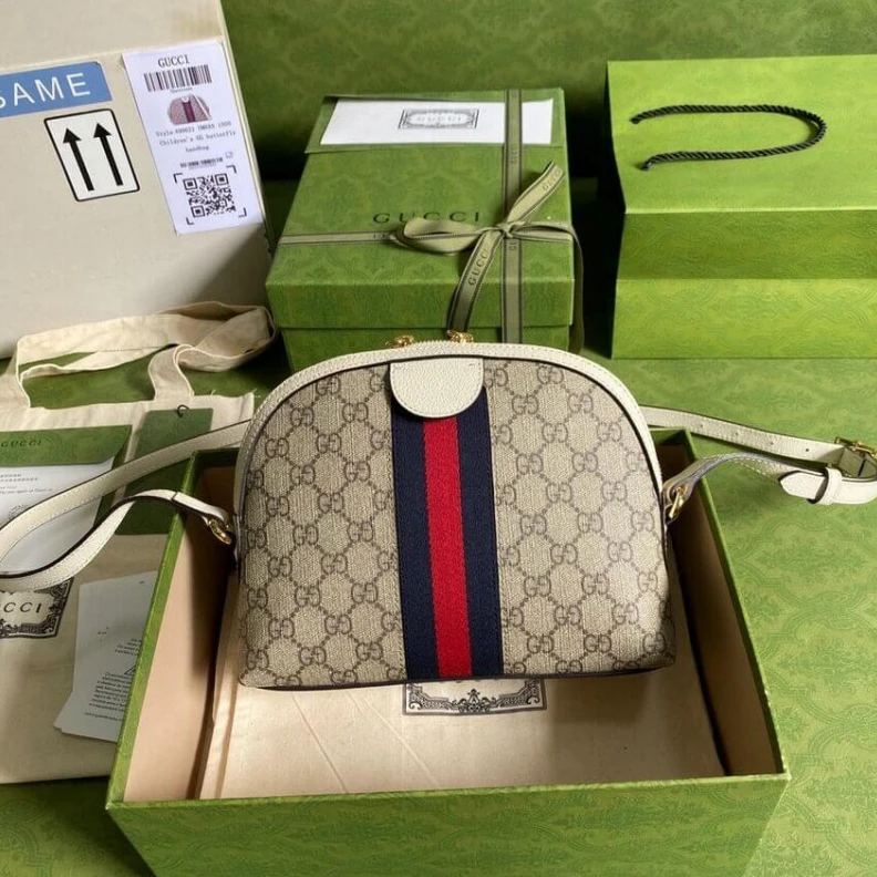 Zipper cl Gucci Ophidia GG Small Shoulder Bag in White
