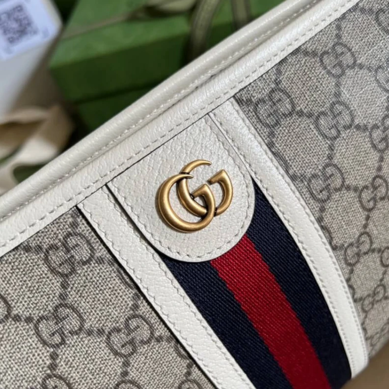 Lv belts replica White lea Gucci Ophidia GG Toiletry Case White