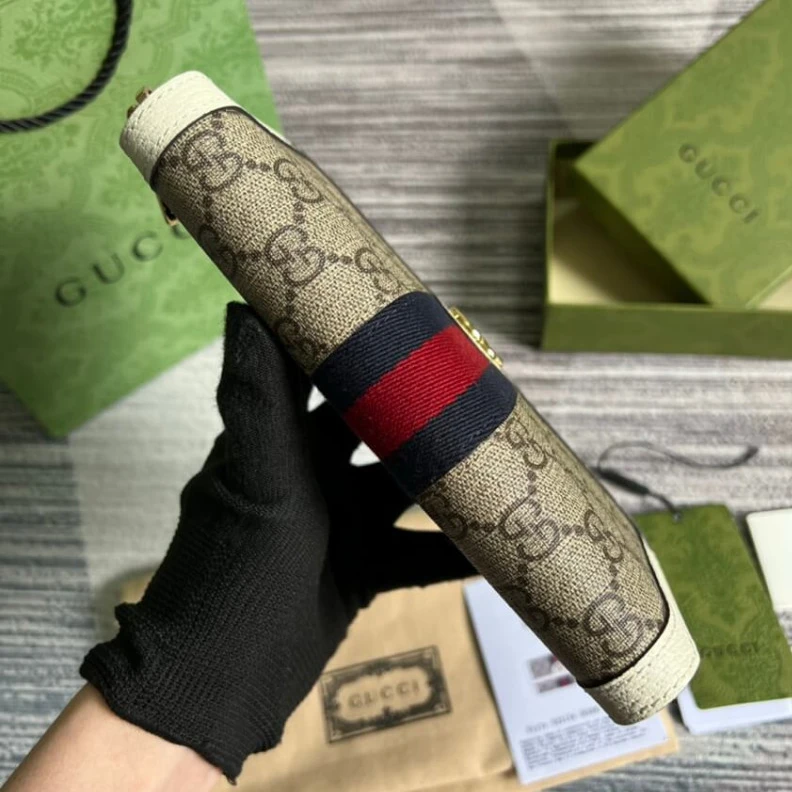 Replica bag Zip aroun Gucci Ophidia GG Zip Around Wallet