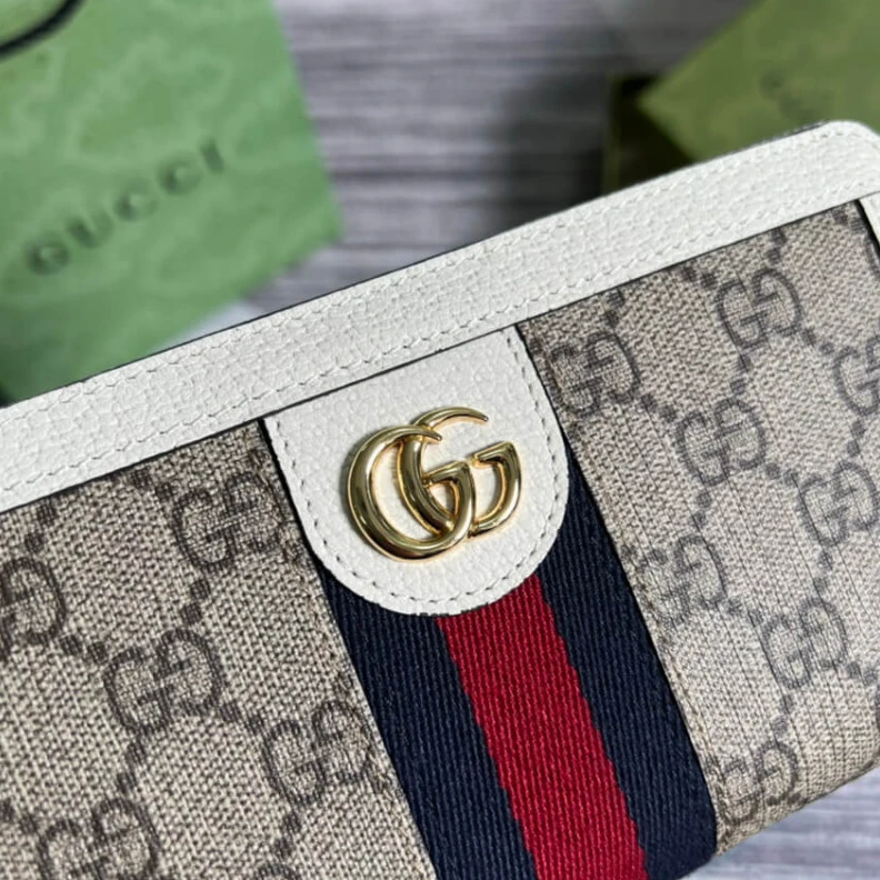 Replica bag Zip aroun Gucci Ophidia GG Zip Around Wallet