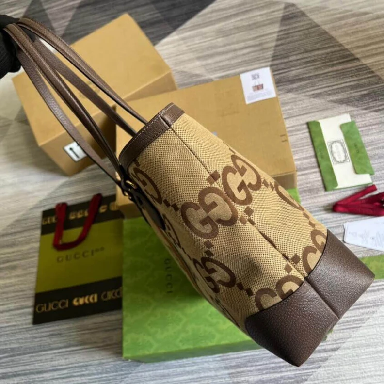 Replica bags lv Brown lea Gucci Ophidia Jumbo GG Medium Tote
