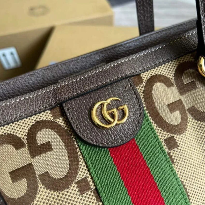 Replica bags lv Brown lea Gucci Ophidia Jumbo GG Medium Tote